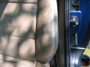 Leather car seat