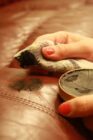 Shoe polish on couch