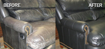 Leather Furniture Re Dye and Repair worn leather repairs