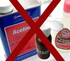 No acetone or alcohol