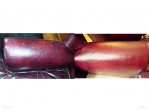 Pet Damage / Cat Scratch Repair on leather chair
