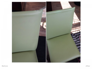 Leather chair repaired