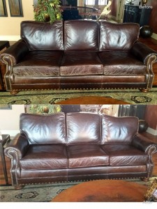 Restored color to cushion faces. Client said &#8220;It&#8217;s like Magic&#8221;