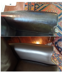 Leather panel replacement and dye