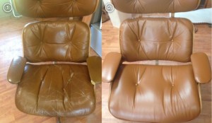 Leather panel replacement dyed to match color