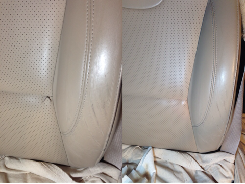 Repair of Perorated Leather on a drivers seat