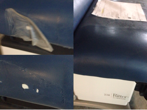 Medical chair repaired for a local hospital