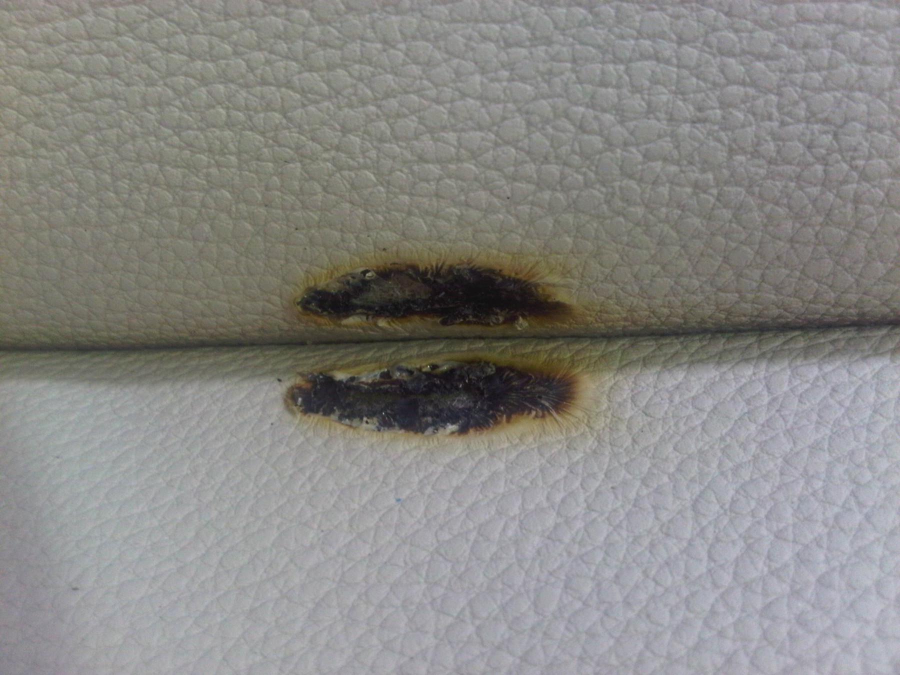 BMW seat cigarette burn repair Fibrenew Oakville/Burlington