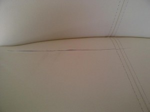 Leather parsons chair tear repair