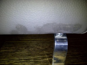 Leather sectional scuff repair