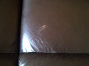 Leather sofa scuff repair