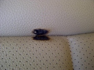 Mercedes rear bench cigarette burn repair