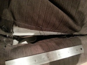 Fabric seam separation repair