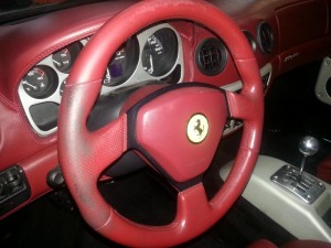 Ferrari 360 Spider (2004) steering wheel and seat refurbish