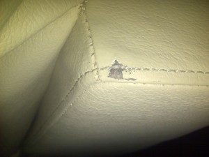 Leather sofa scuff repair