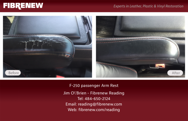 Before &amp; After photo of F-250 Arm Rest