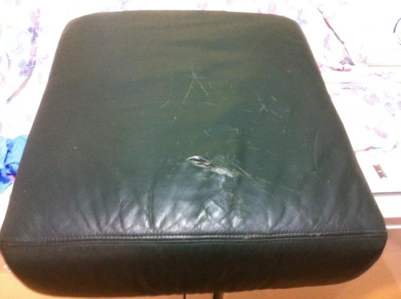 Worn Leather Couch