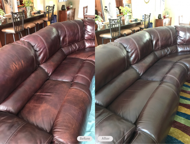 Photo Brown Leather Sectional Sofa Re Dye In Tampa Florida Brown Leather Sectional Sofa Re Dye In Tampa Florida