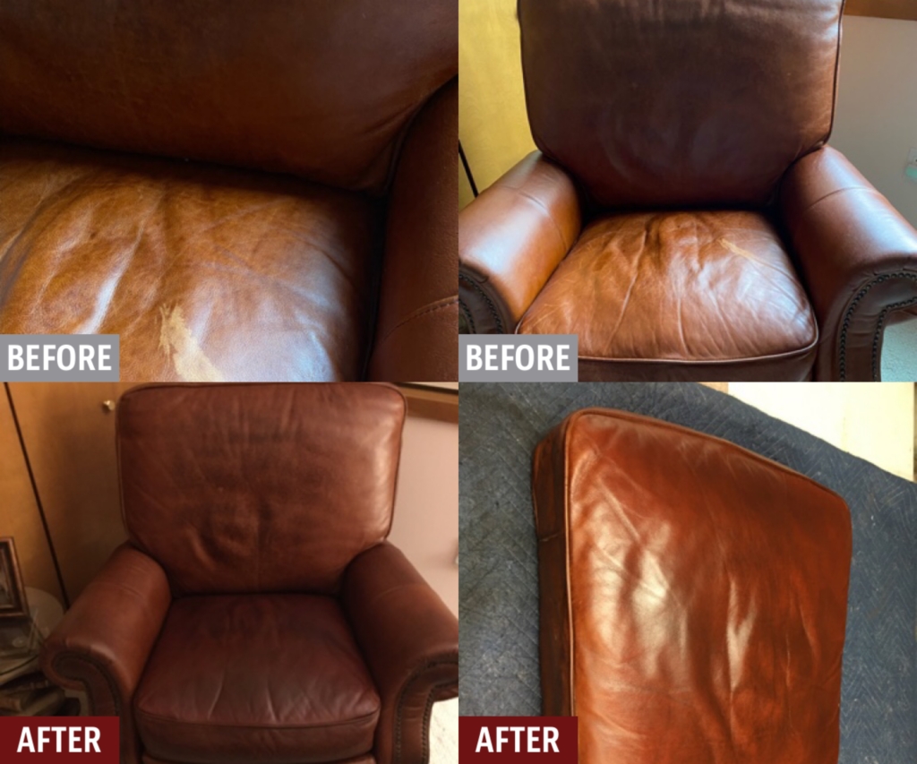 Leather hotsell chair restoration