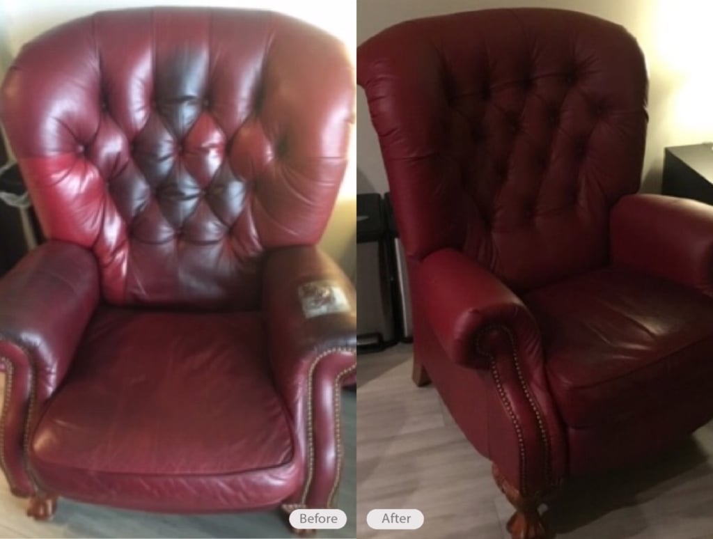 Red Leather Chair Repair