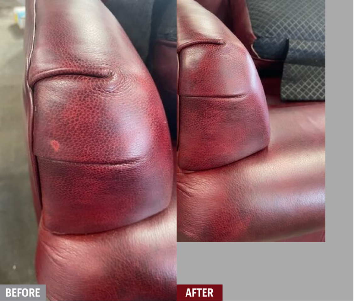 Leather, Plastic, Vinyl, Fabric & Upholstery Repair Results Fibrenew