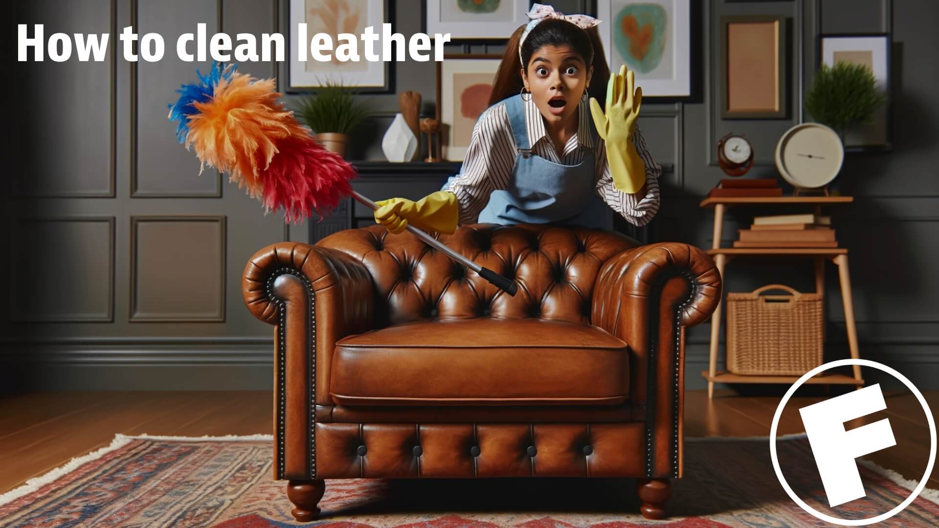 a woman pleasantly shocked at how effective our leather cleaning methods have been
