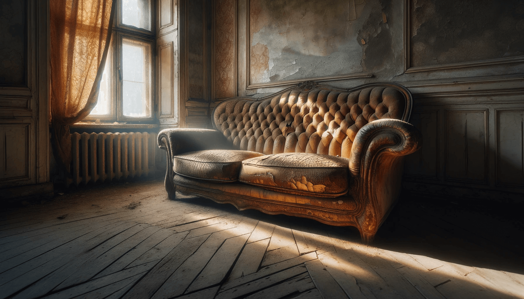 dracula's sun-damaged couch