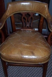 Badly cracked chair