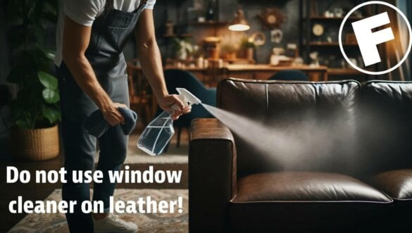 Do Not Use Window Cleaner on Leather