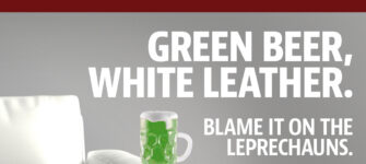Blame the Leprechauns. Expert Leather Stain Removal