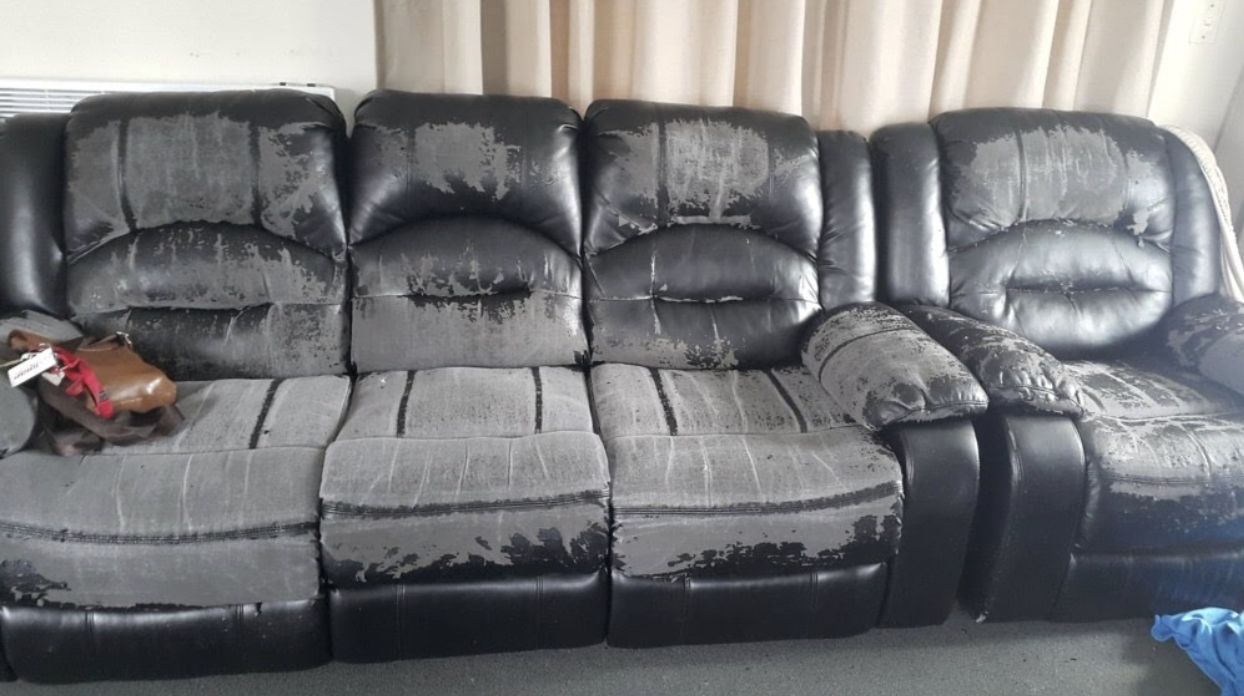 couch flaking and peeling