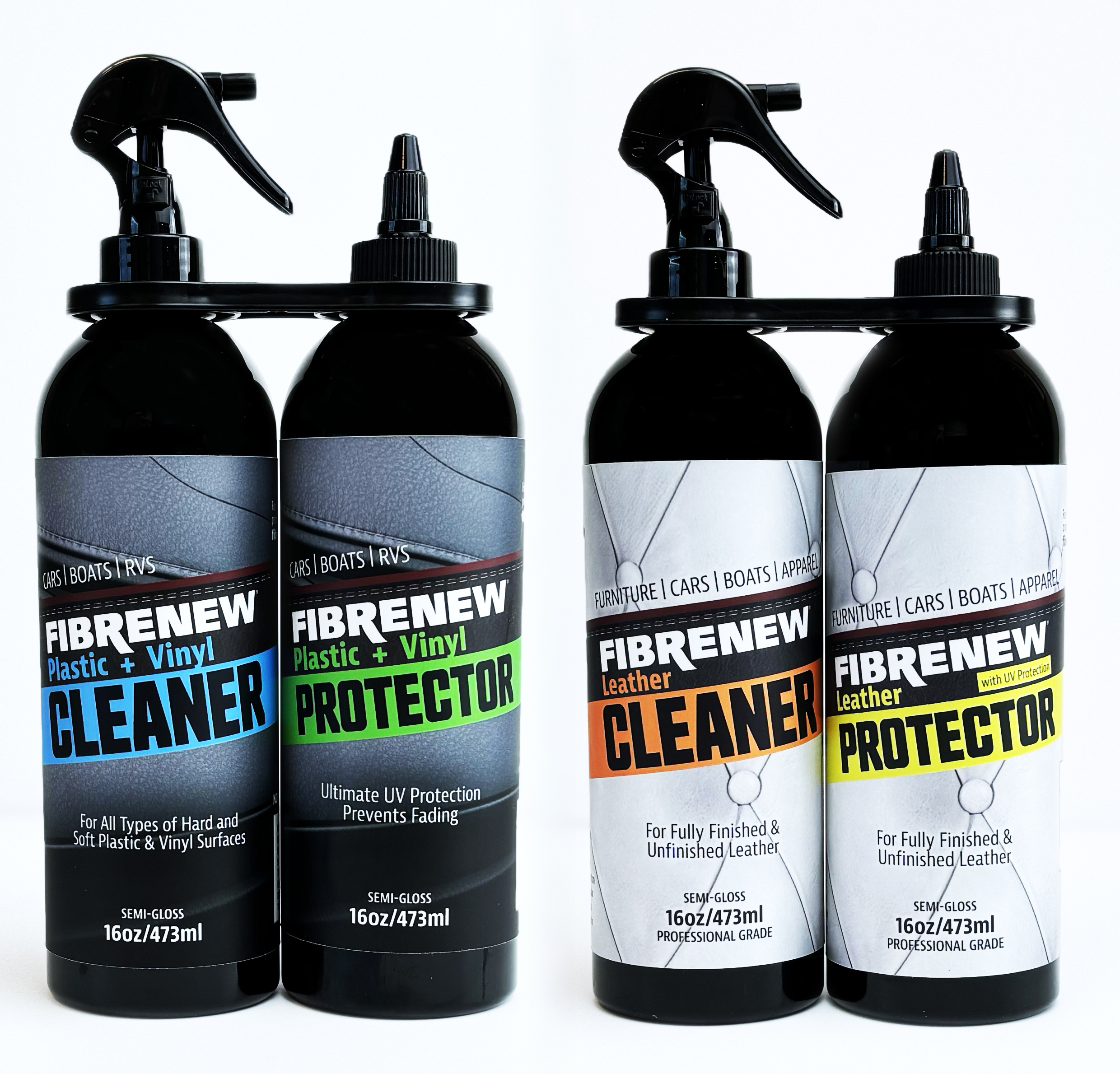 16 oz. Professional Combo Kit: Leather, Plastic & Vinyl Cleaners & Protectors