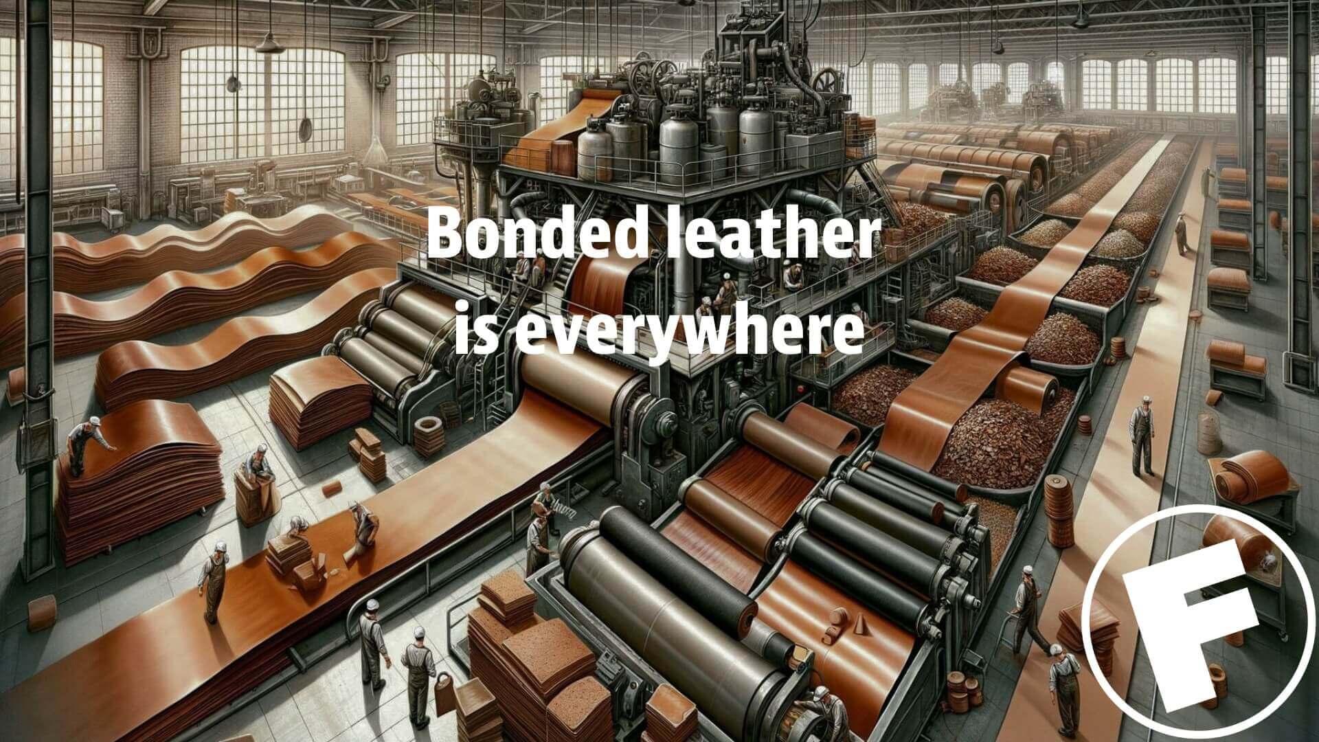 a massive factory where they are manufacturing bonded leather