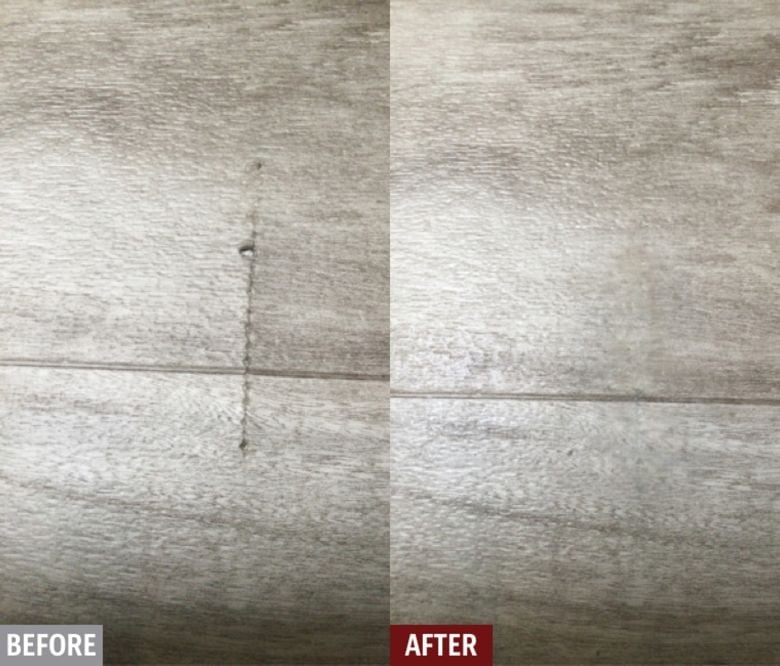 scratched vinyl floor repair