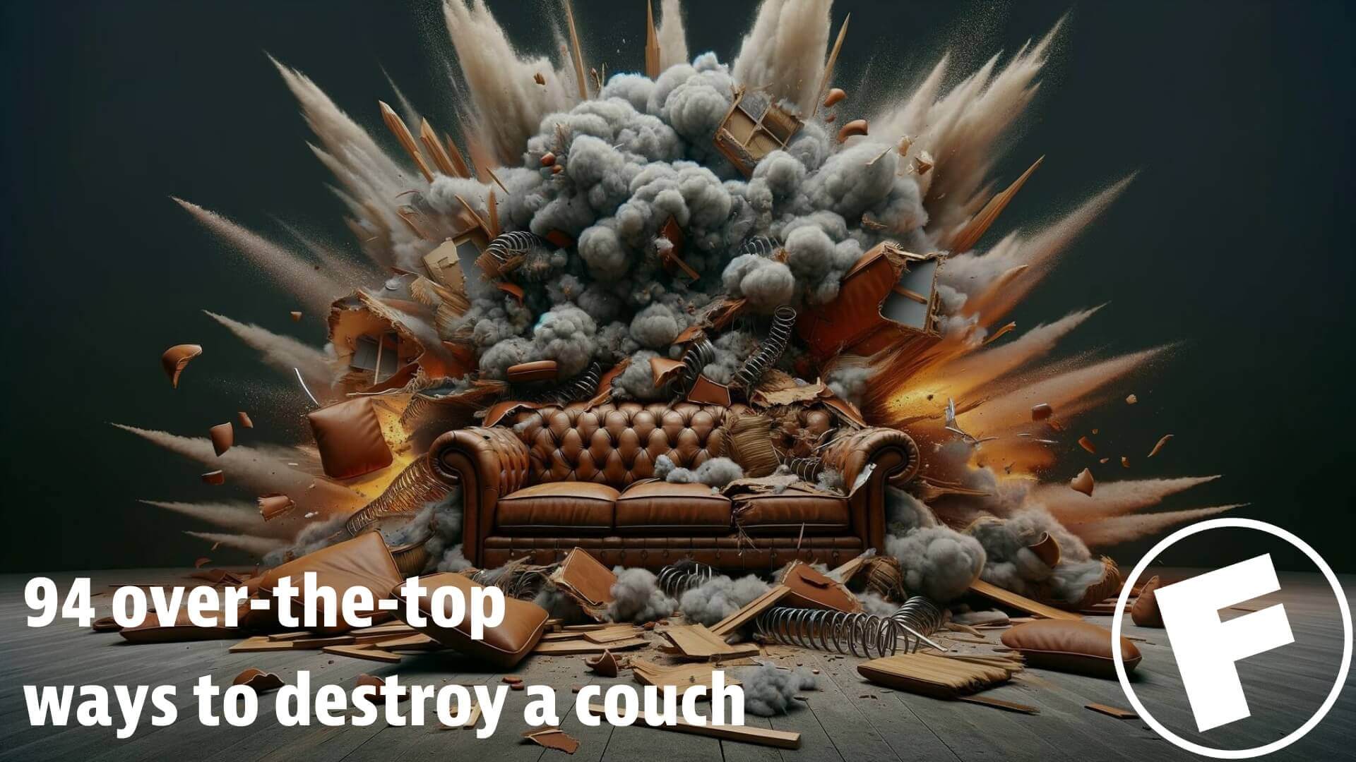 a couch exploding