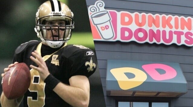 drew brees breezes through franchise success with dunkin