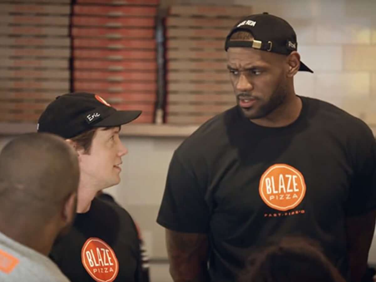 lebron james training day at blaze pizza