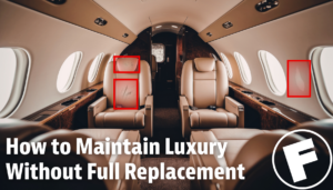 luxury aircraft with dents that need repair and restoration