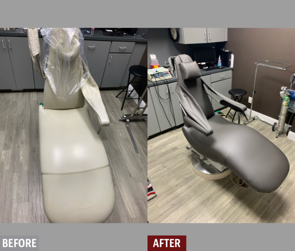 Medical & Dental Chairs & Tables Vinyl Repair Service Fibrenew West