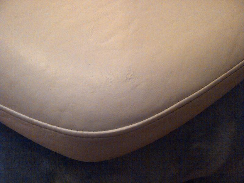 Boat seat vinyl tear repair Boat seat vinyl tear after Fibrenew