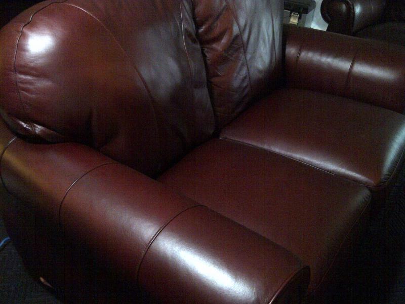 Leather love seat sun damage Leather love seat sun damage after