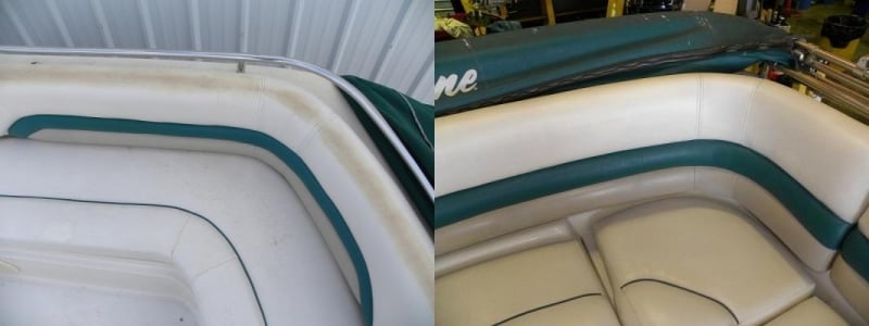 vinyl boat seat tear repair vinyl boat seat repair - after