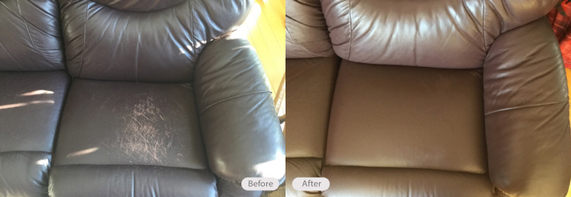 Photo Dog Scratches On Leather Couch Repaired Fibrenew Sw Nova