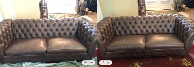 Photo Leather Sofa Restoration And Re Dye In Tampa Florida