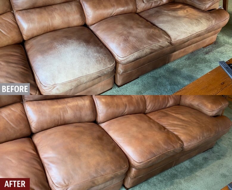 Leather Couch Sofa Repair Fibrenew, How To Fix Worn Out Leather Couch