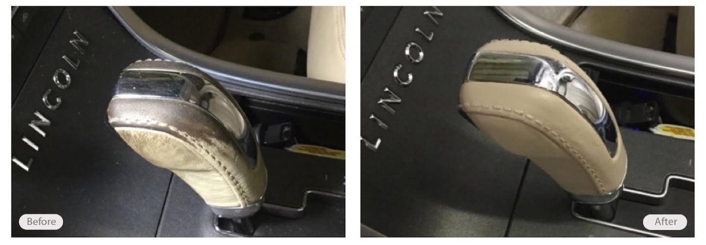 Leather gear shift from worn to wow