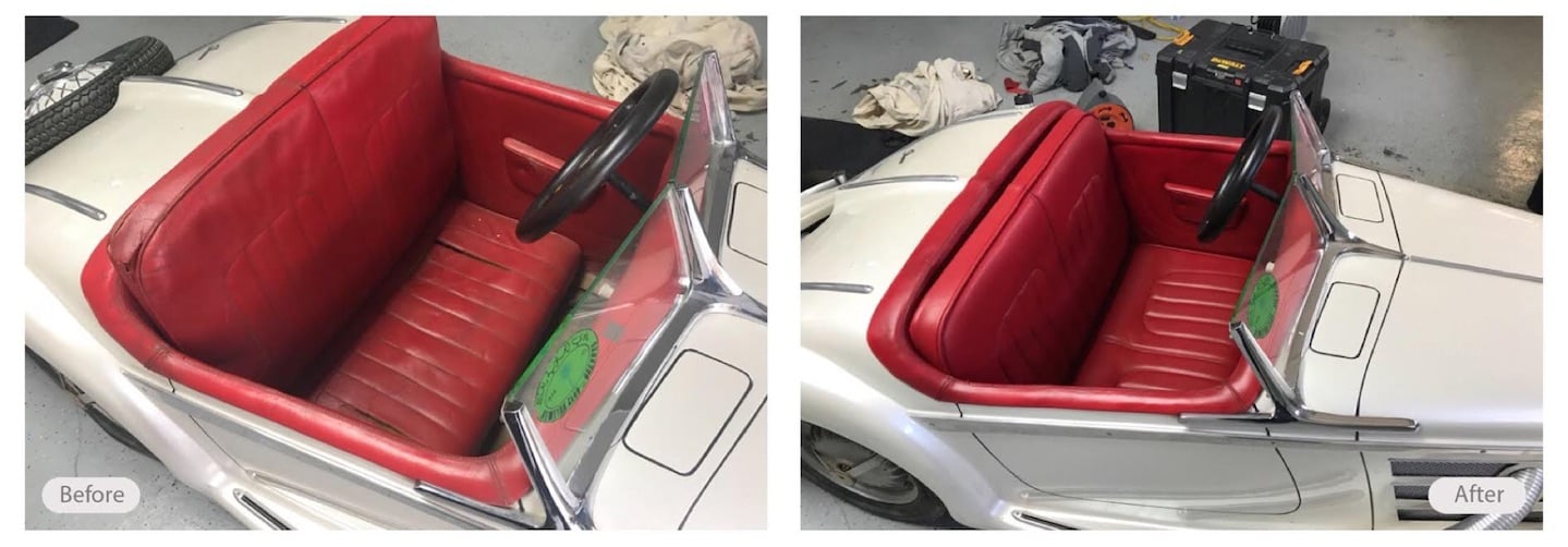 Classic car interior repair and re-dyes