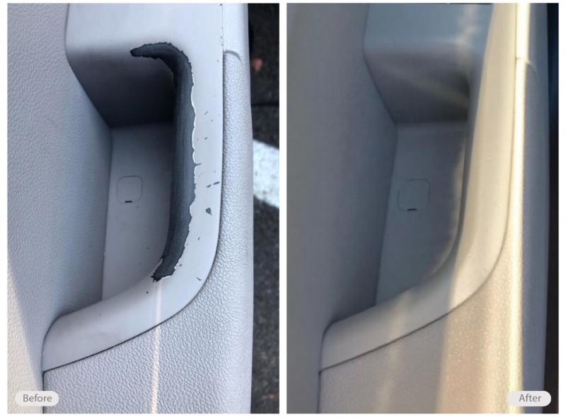 Vehicle door panel plastic redye