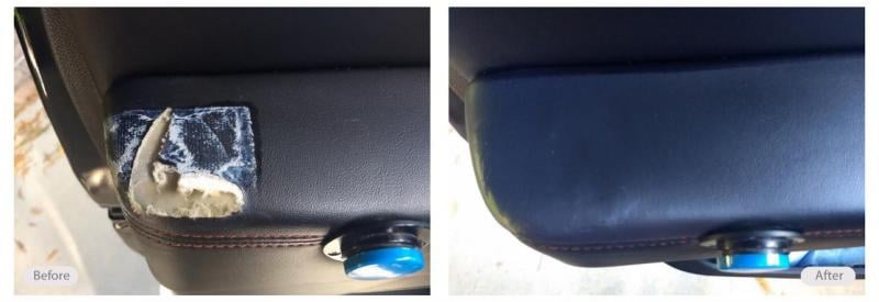 Vinyl repair on door armrest