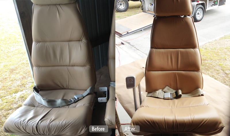 Airplane Leather Seat Redye
